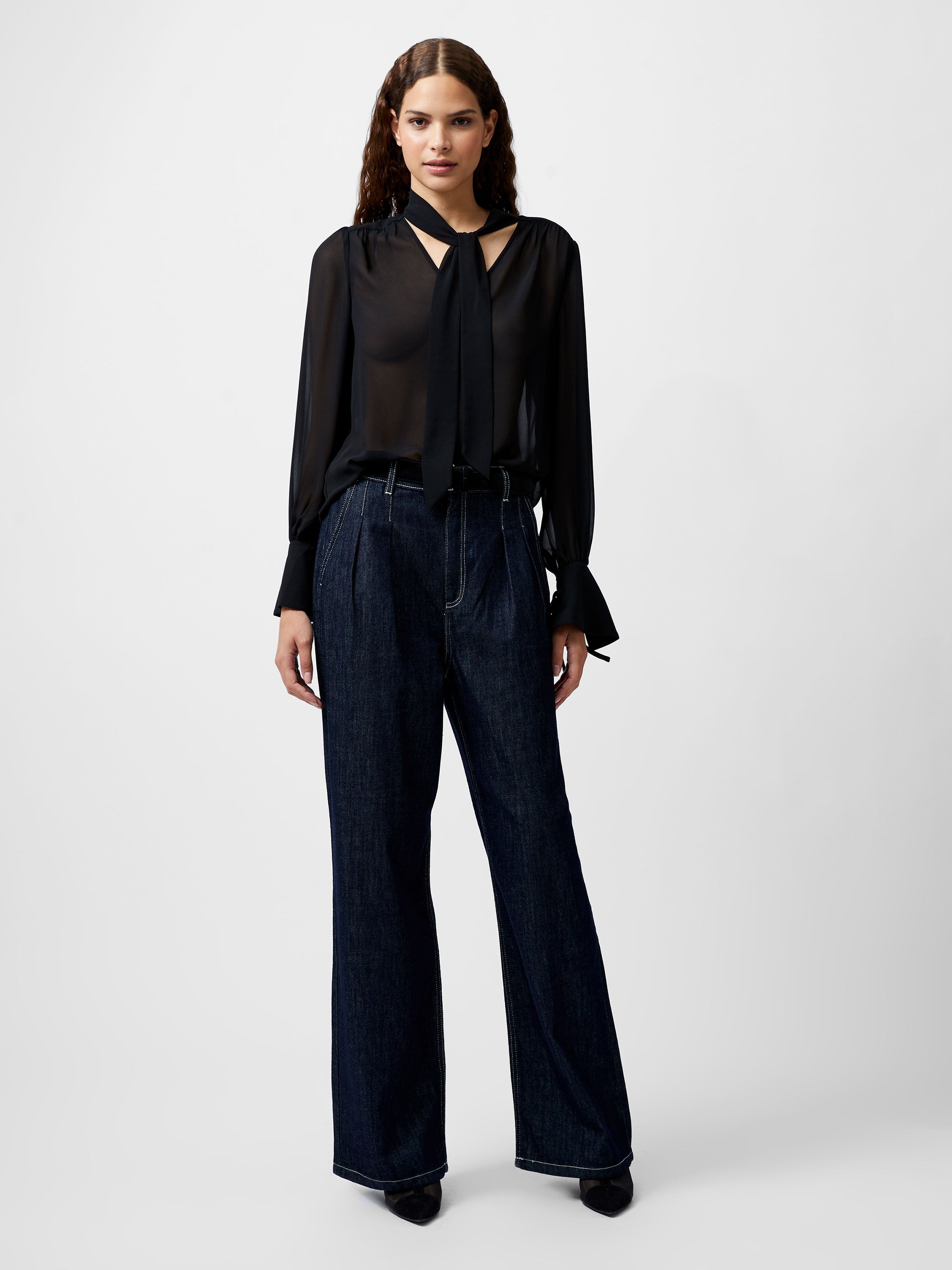 Eden Georgette Tie Neck Blouse