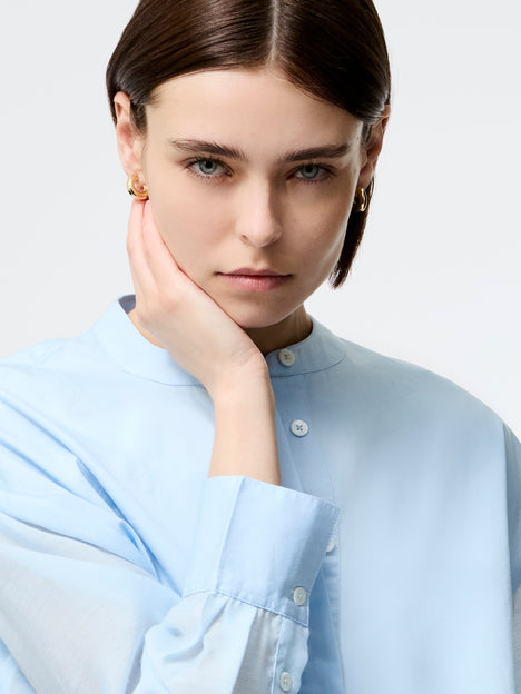 Alexis Cotton Sheer Sleeve Shirt