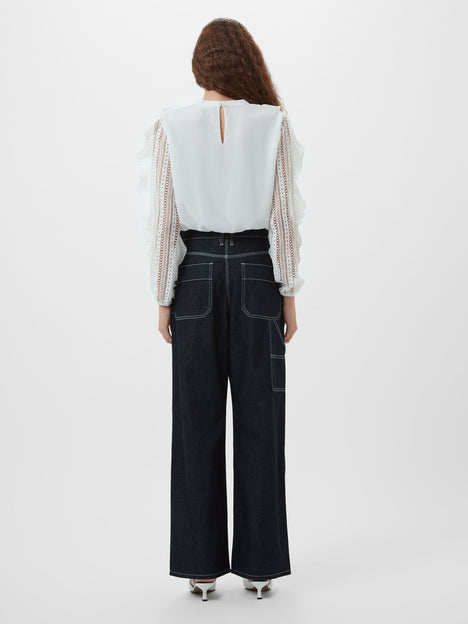Annika Lace Frill Long Sleeve Top