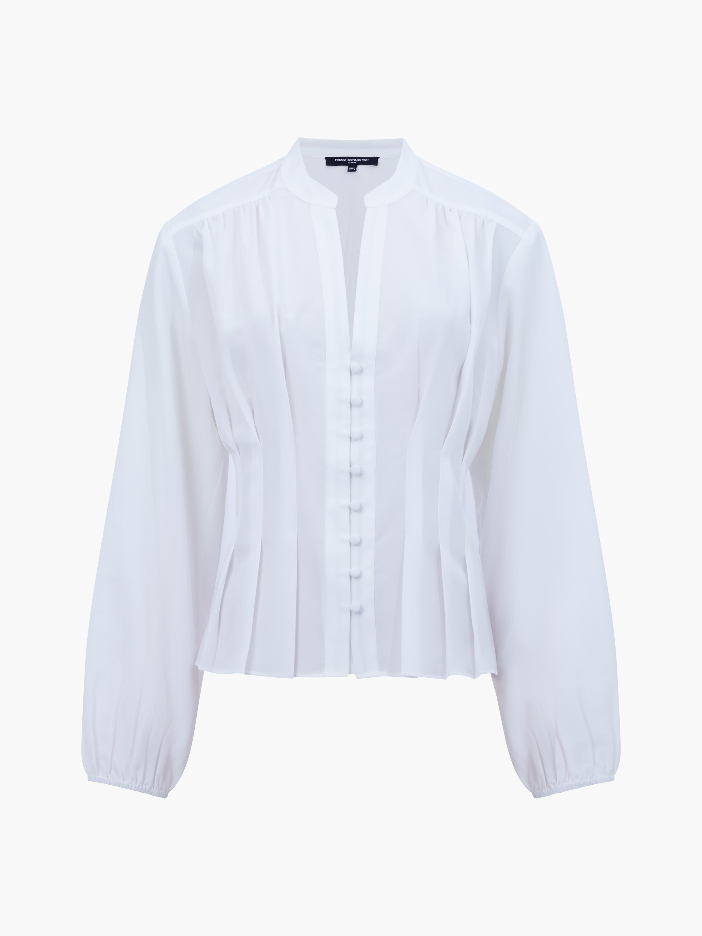 Capriana Crepe Pleat Button Down Top