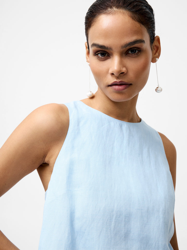売れ筋商品|||フレンチコネクション カットソー トップス レディース Women's Birdie Bow-Back Swing Top Cashmere Blue Birdie Linen Swing Top Cashmere Blue | French Connection US
