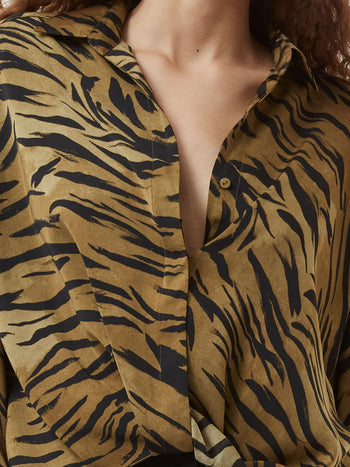 Damasco Adeline Print Tuck Shirt