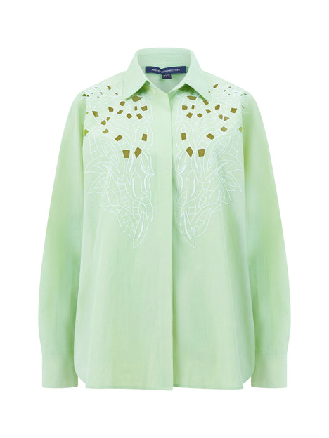 Cambria Cotton Long Sleeve Broderie Shirt