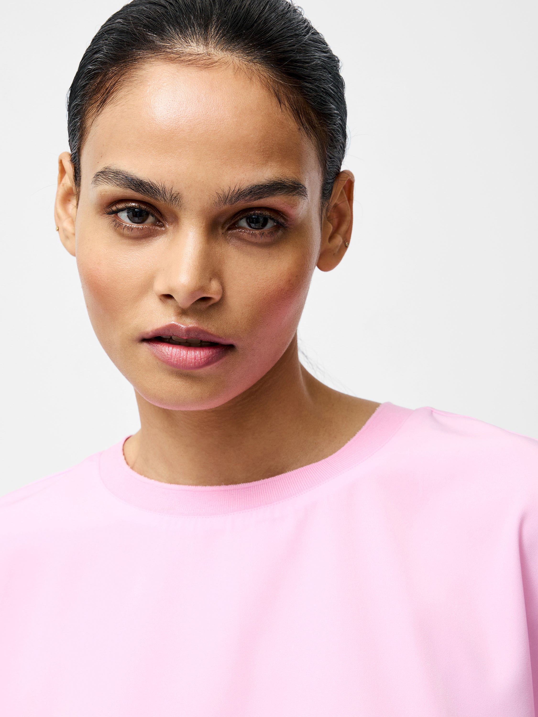 Capriana Crepe Crew Neck Top