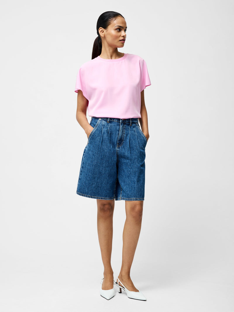 Capriana Crepe Crew Neck Top