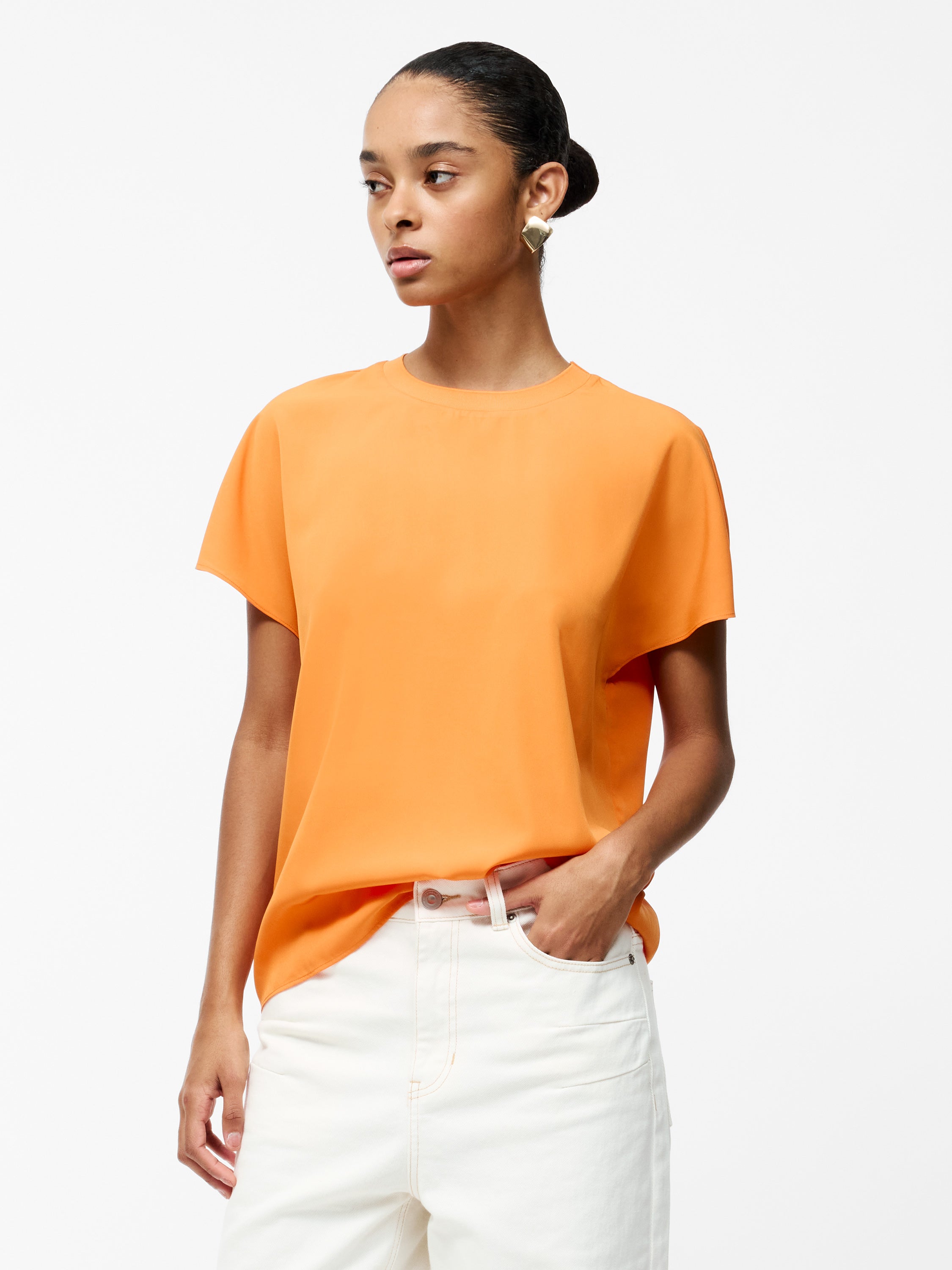 Capriana Crepe Crew Neck Top