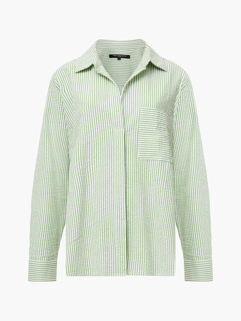 Seersucker Stripe Relaxed Shirt