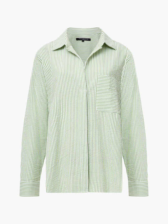 Seersucker Stripe Relaxed Shirt