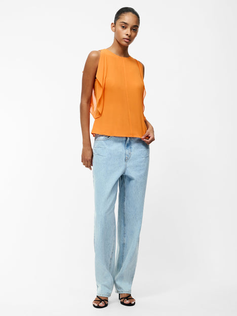 Eden Georgette Flutter Sleeve Top