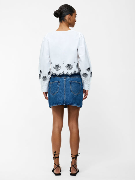 Cambria Cotton Embroidered Long Sleeve Shirt