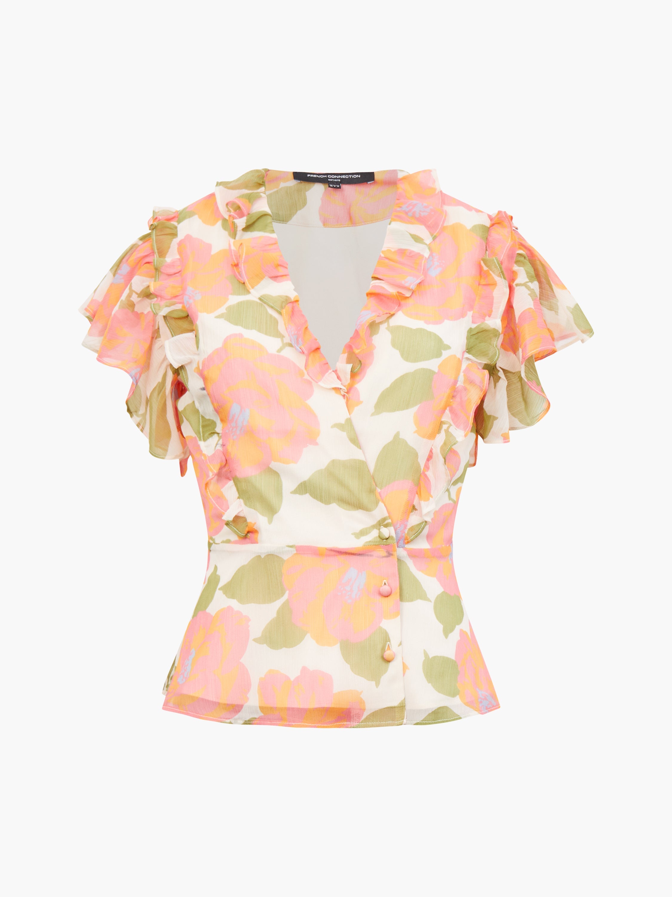 Louisa Hallie Crinkle Ruffle Blouse
