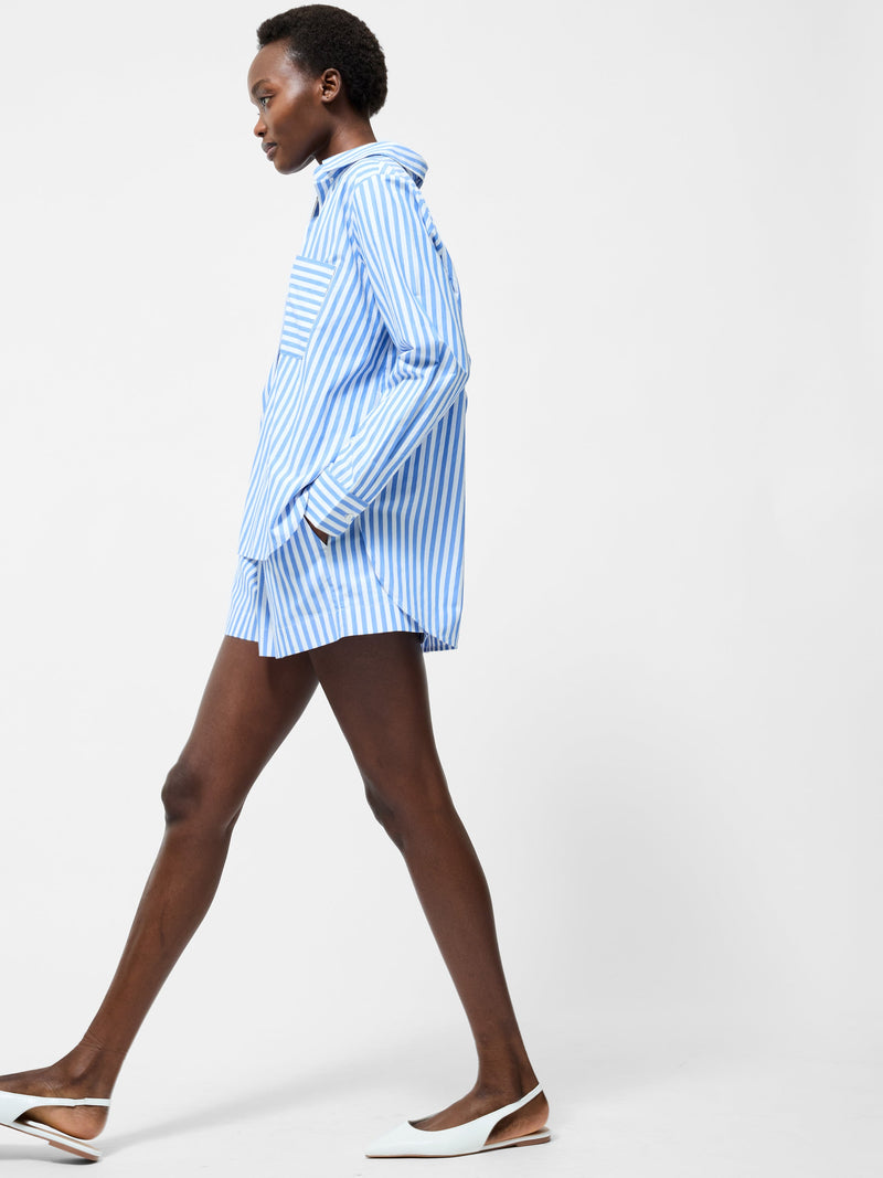 Stripe Relaxed Popover Shirt