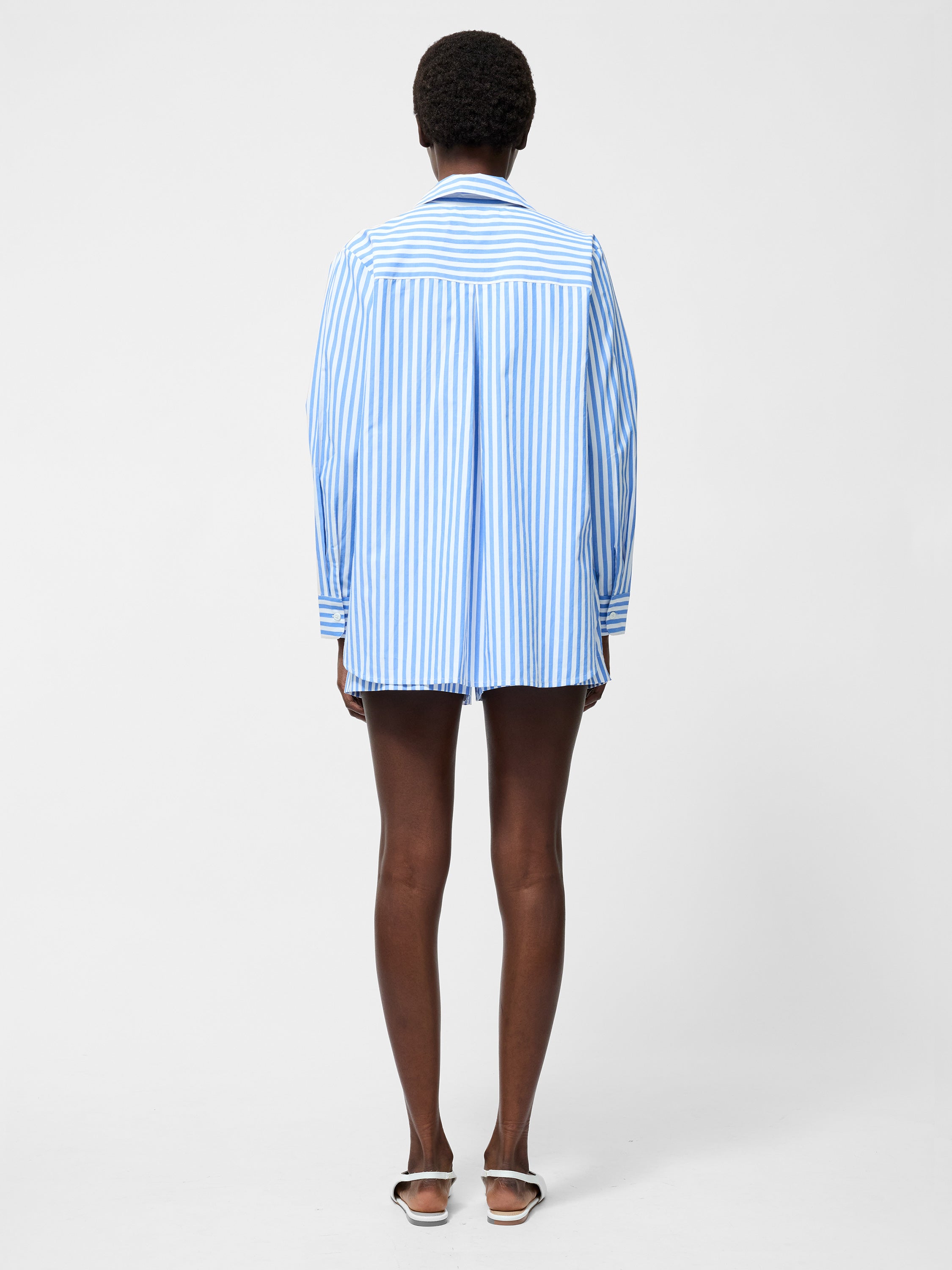 Stripe Relaxed Popover Shirt