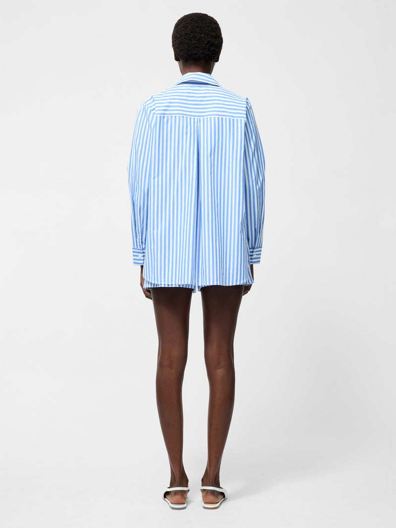 Stripe Relaxed Popover Shirt
