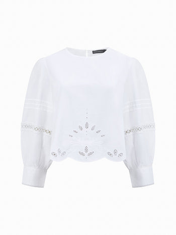 Broderie Border Top