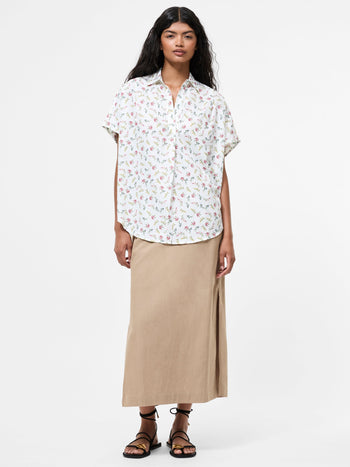 Floriana Crepe Light Popover Shirt