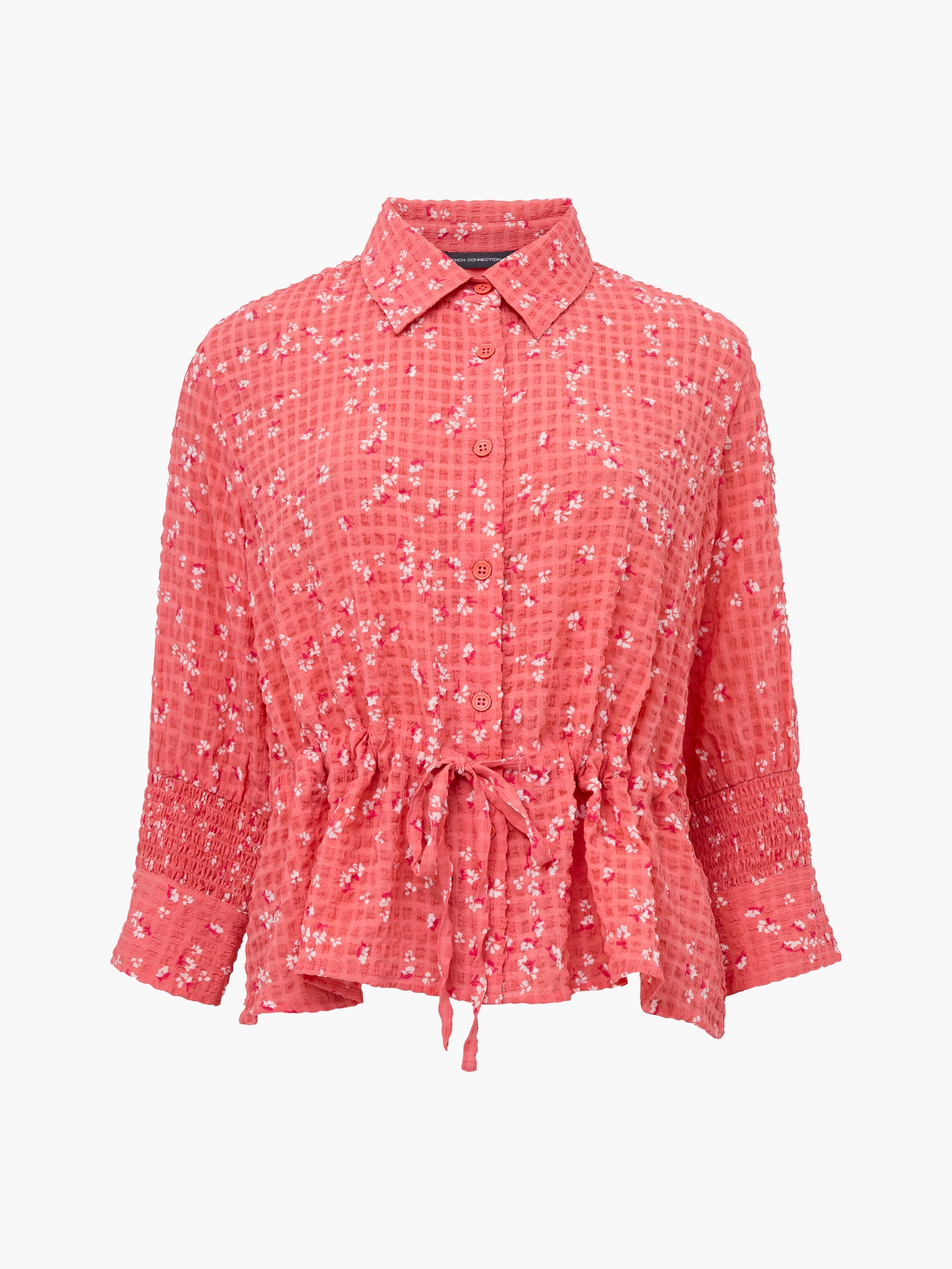 Erin Seersucker Tie Waist Shirt