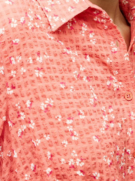 Erin Seersucker Tie Waist Shirt