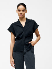 Crepe V Neck Blouse