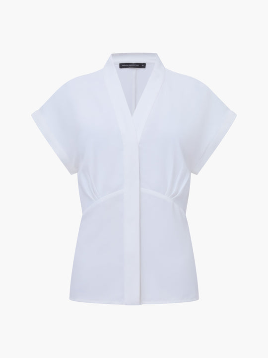 Crepe V Neck Blouse