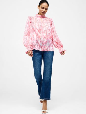 Cynthia Frill Long Sleeve Top
