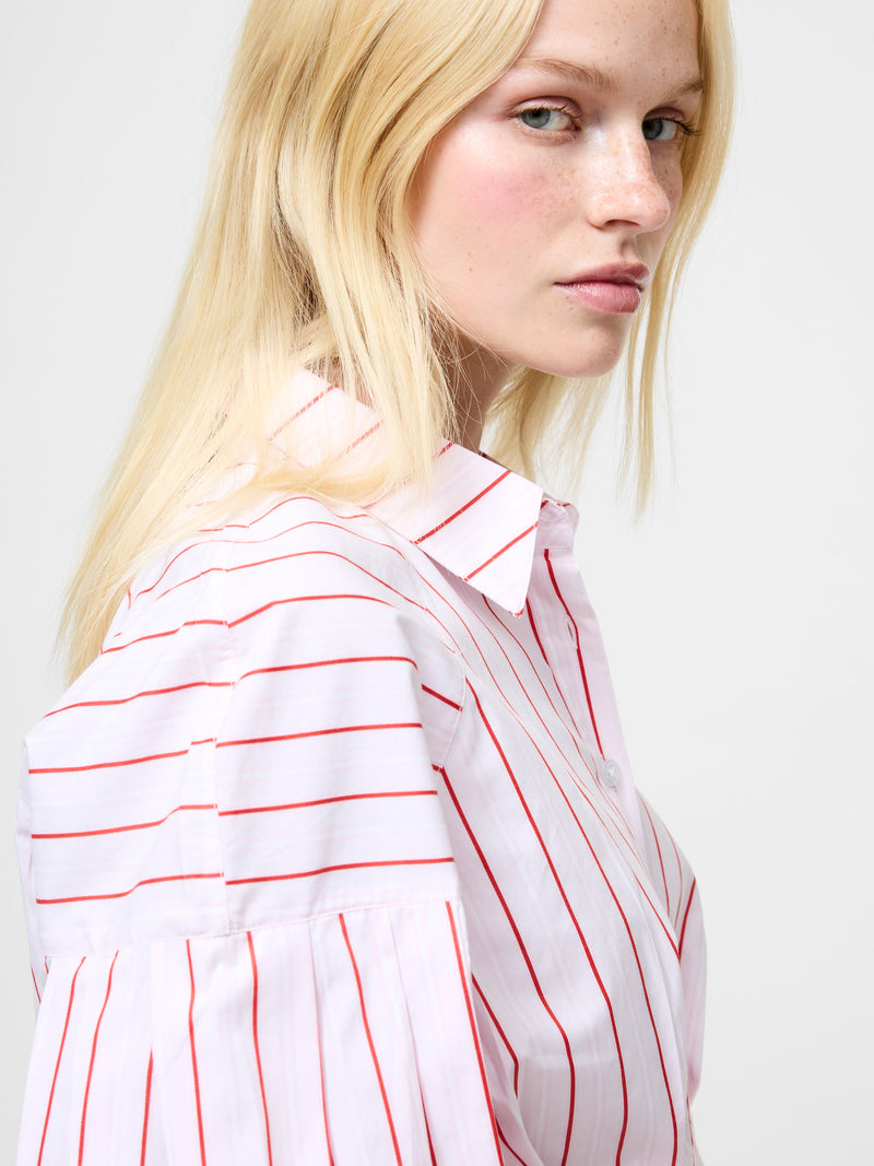 Cambria Dobby Pleat Stripe Shirt