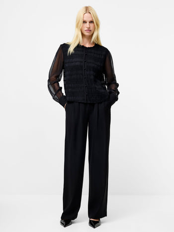 Canary Pleated Long Sleeve Shirt