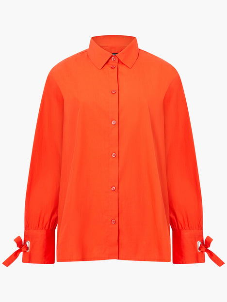 Cambria Cotton Tie Up Bow Shirt