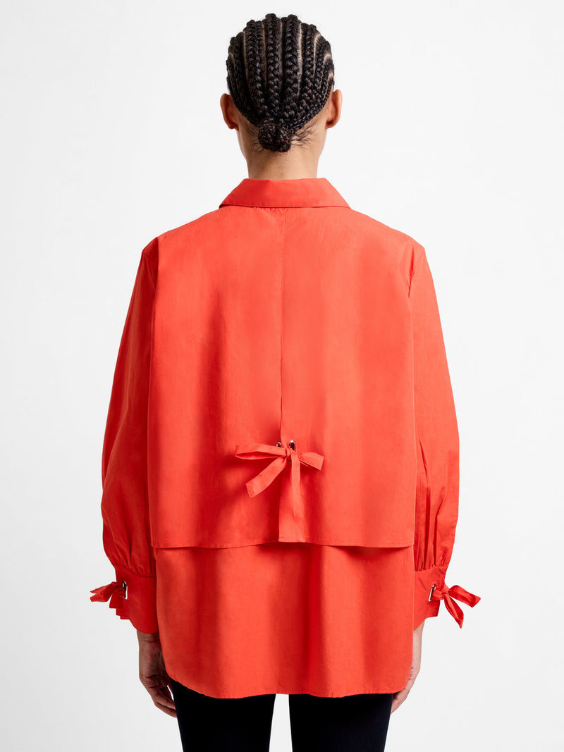 Cambria Cotton Tie Up Bow Shirt
