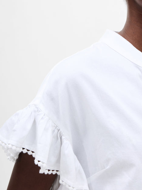 Sindey Cotton Half Placket Trim Detail Shirt