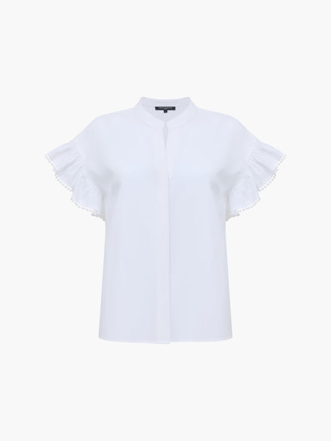 Sindey Cotton Half Placket Trim Detail Shirt