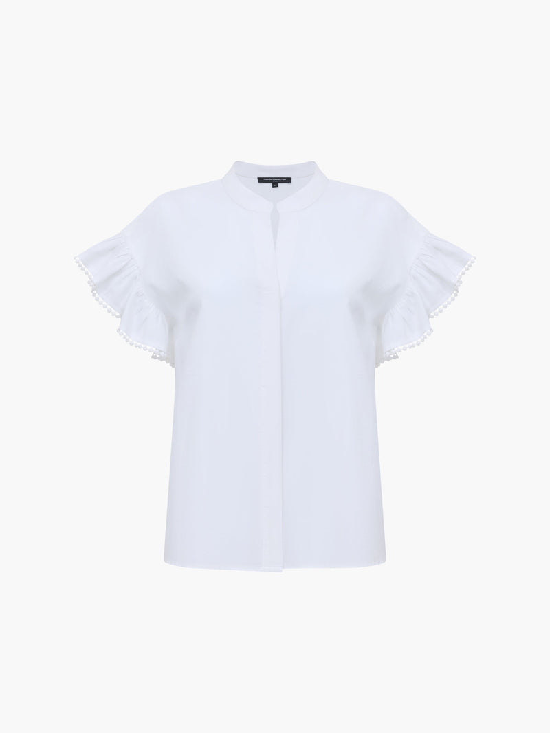 Sindey Cotton Half Placket Trim Detail Shirt