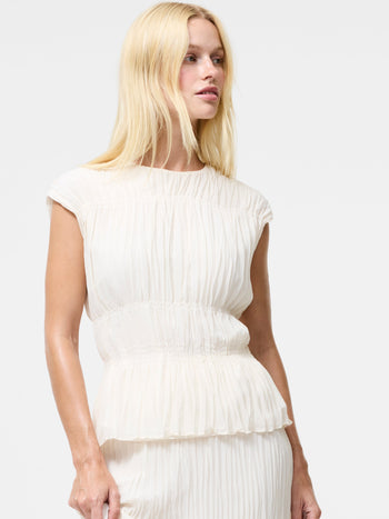 Saylor Pleated Georgette Sleeveless Top