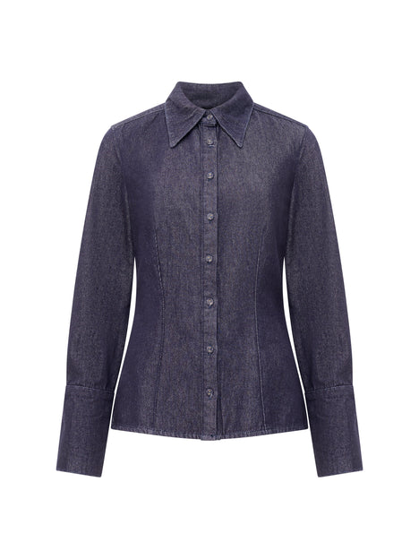 Fletcher Denim Long Sleeve Fitted Shirt