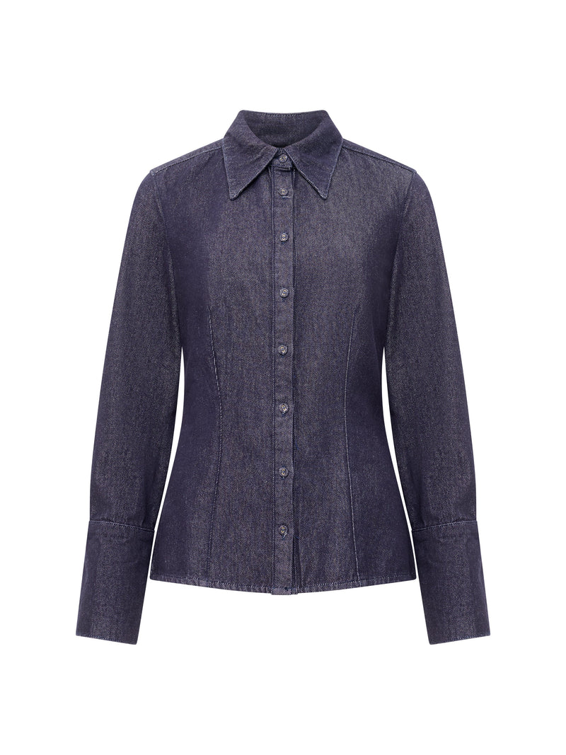 Fletcher Denim Long Sleeve Fitted Shirt