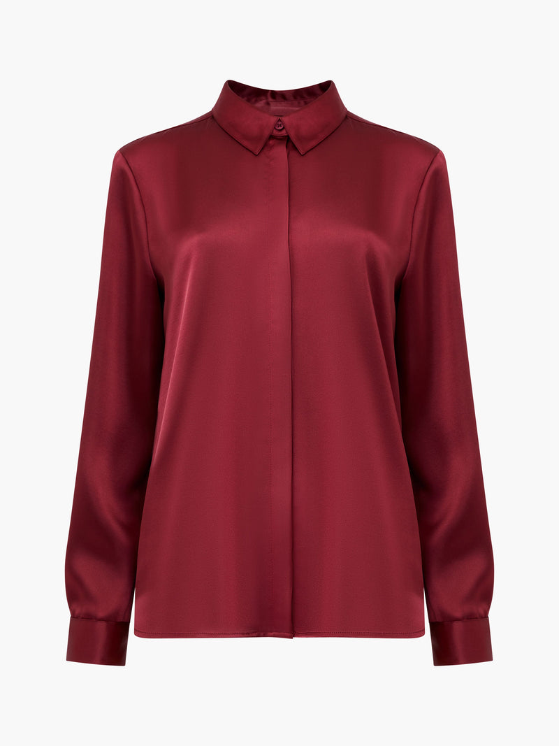 Irina Satin Long Sleeve Shirt