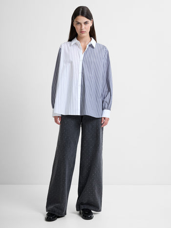Cambria Cotton Striped Long Sleeve Shirt