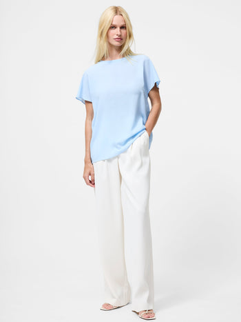 Crepe Light Crew Neck Top