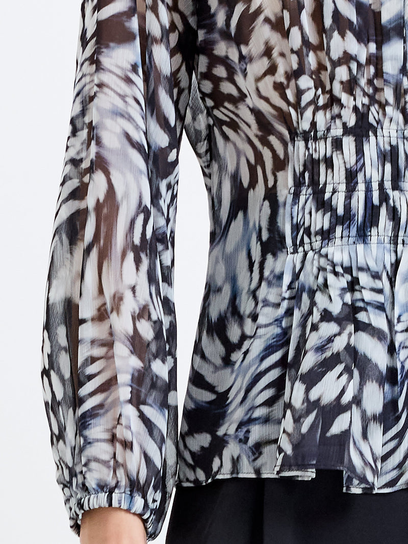 Emina Chiffon Allegra Long Sleeve Top