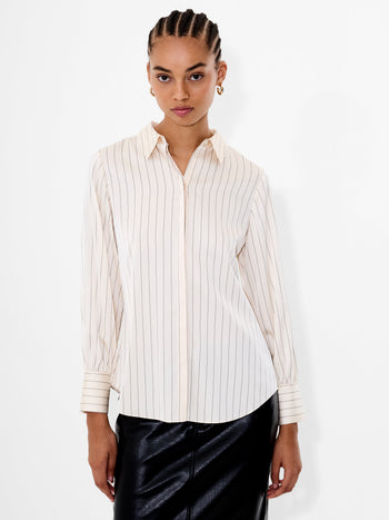 Satin Pinstripe Blouse