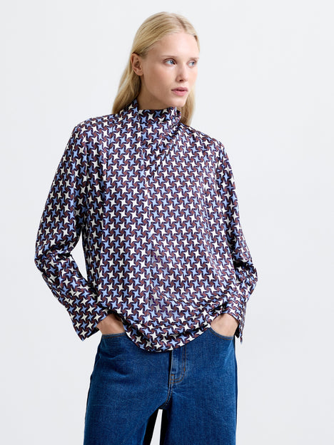 Gloria Dolly Long Sleeve Scarf Blouse