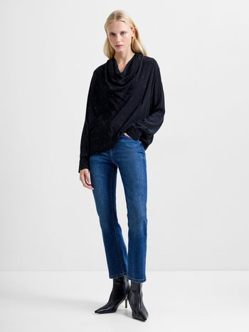 Renaya Diamante Draped Blouse