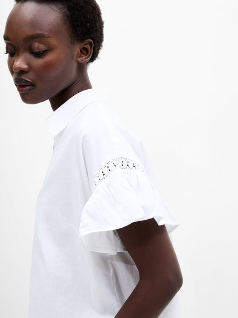 Trim Popover Shirt