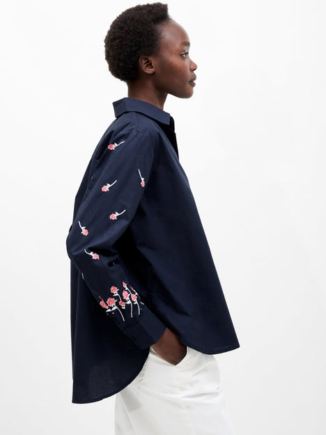 Embroidery Detailed Long Sleeve Shirt