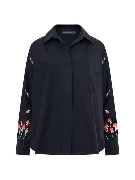 Embroidery Detailed Long Sleeve Shirt