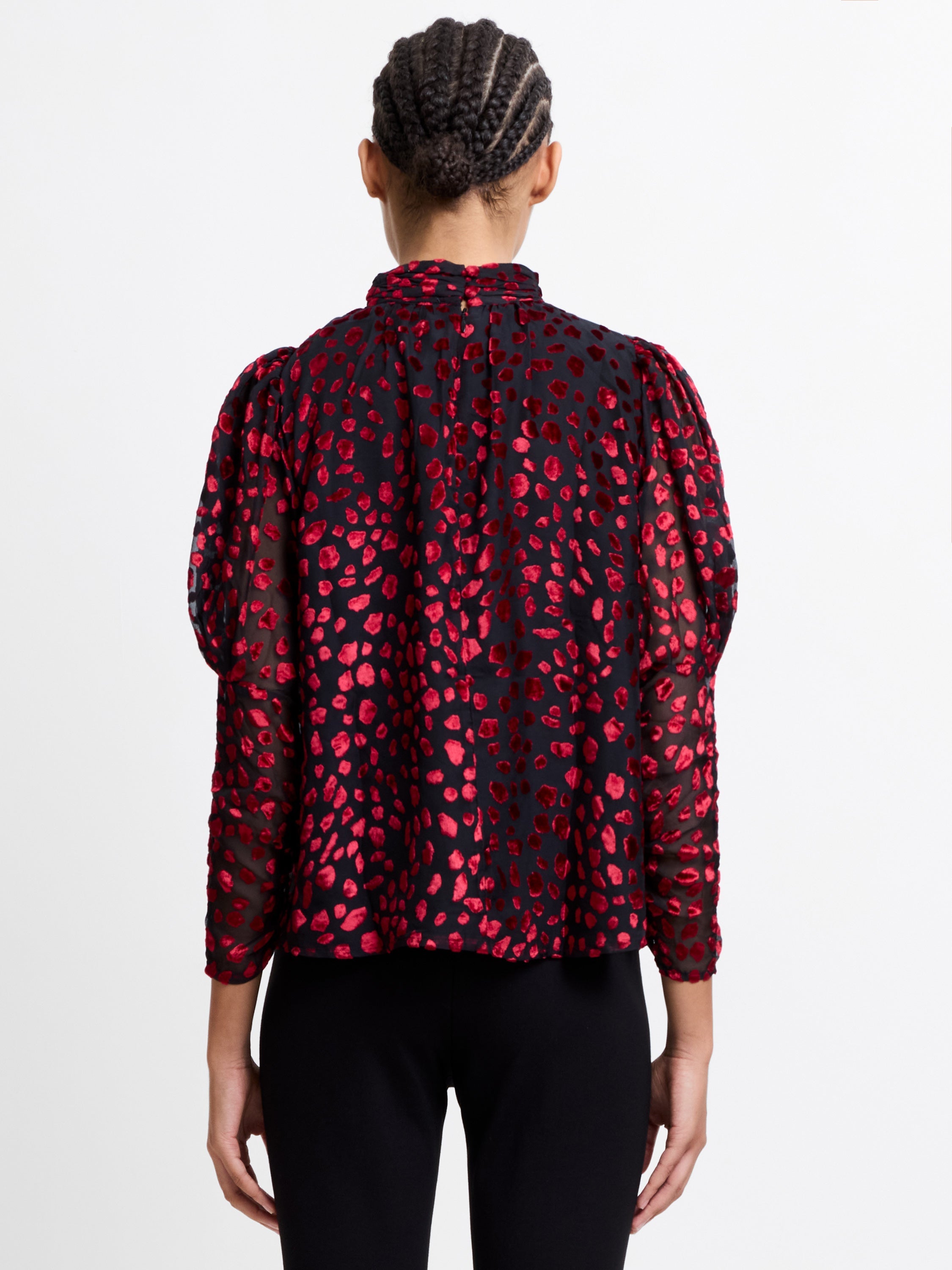 Devore Gathered Keyhole Top