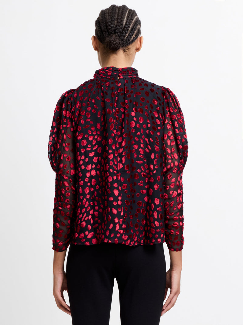 Devore Gathered Keyhole Top