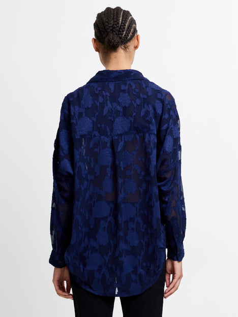 Devore Satin Popover Shirt