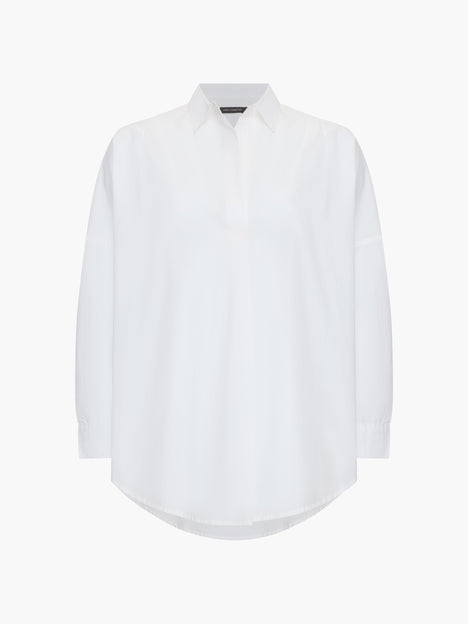 Long Sleeve Poplin Popover Shirt