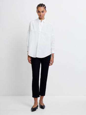 Long Sleeve Poplin Popover Shirt